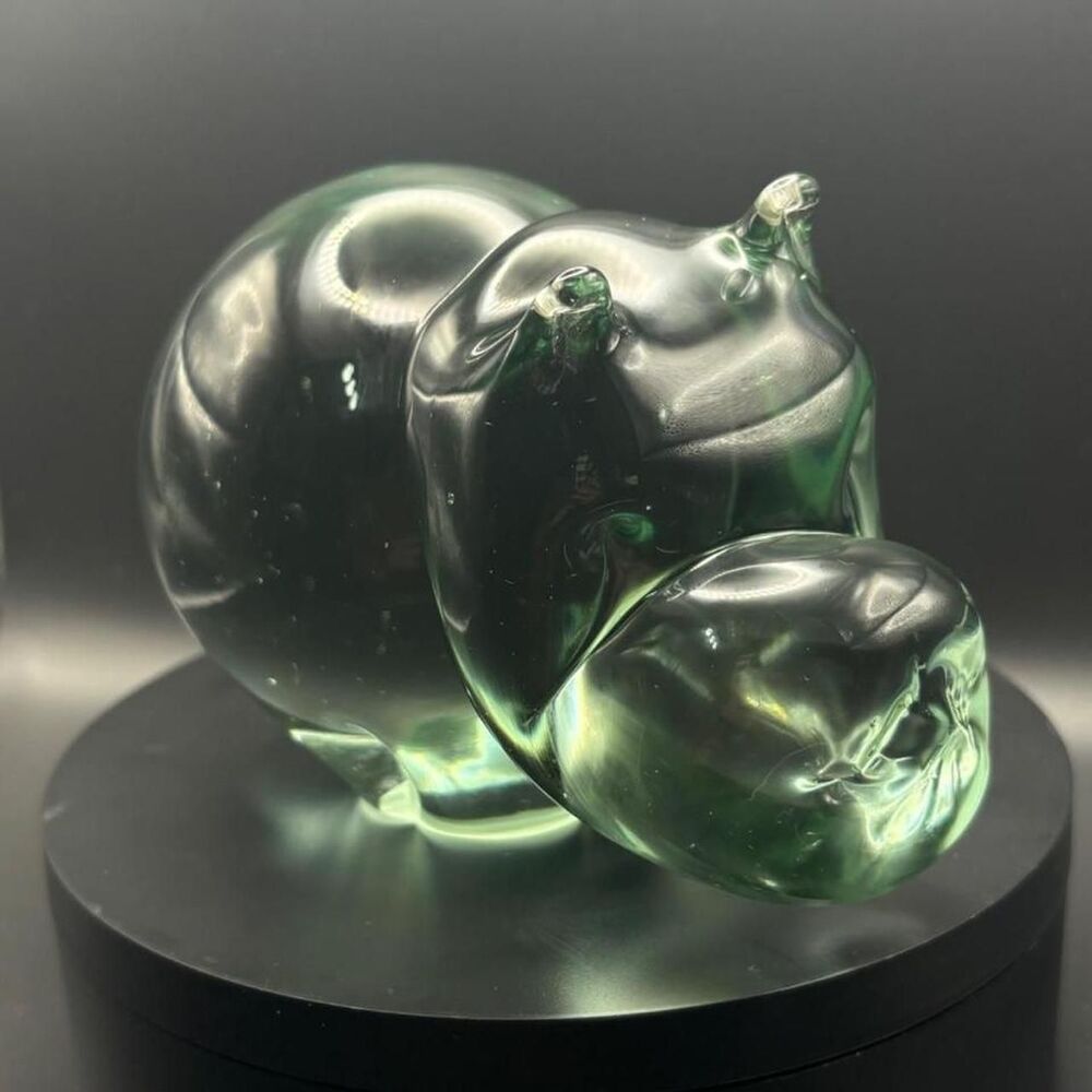 Y2K Hippo Handmade recycled glass hippopotamus figurine